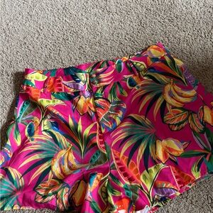 Tropical Beachy Colorful Art To Wear Lightweight Flowy SHEIN Curve Shorts 1XL